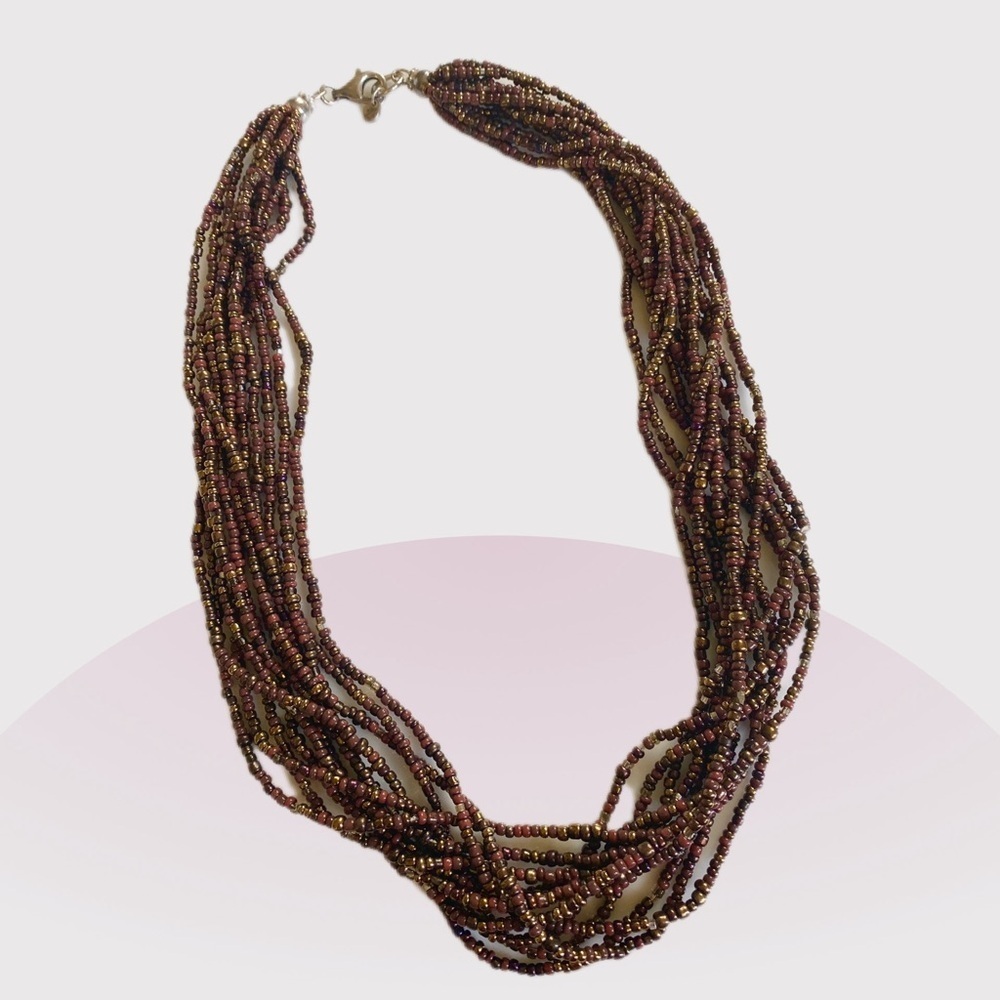 Silpada Multistrand Beaded Necklace 18” inches - Picture 2 of 9